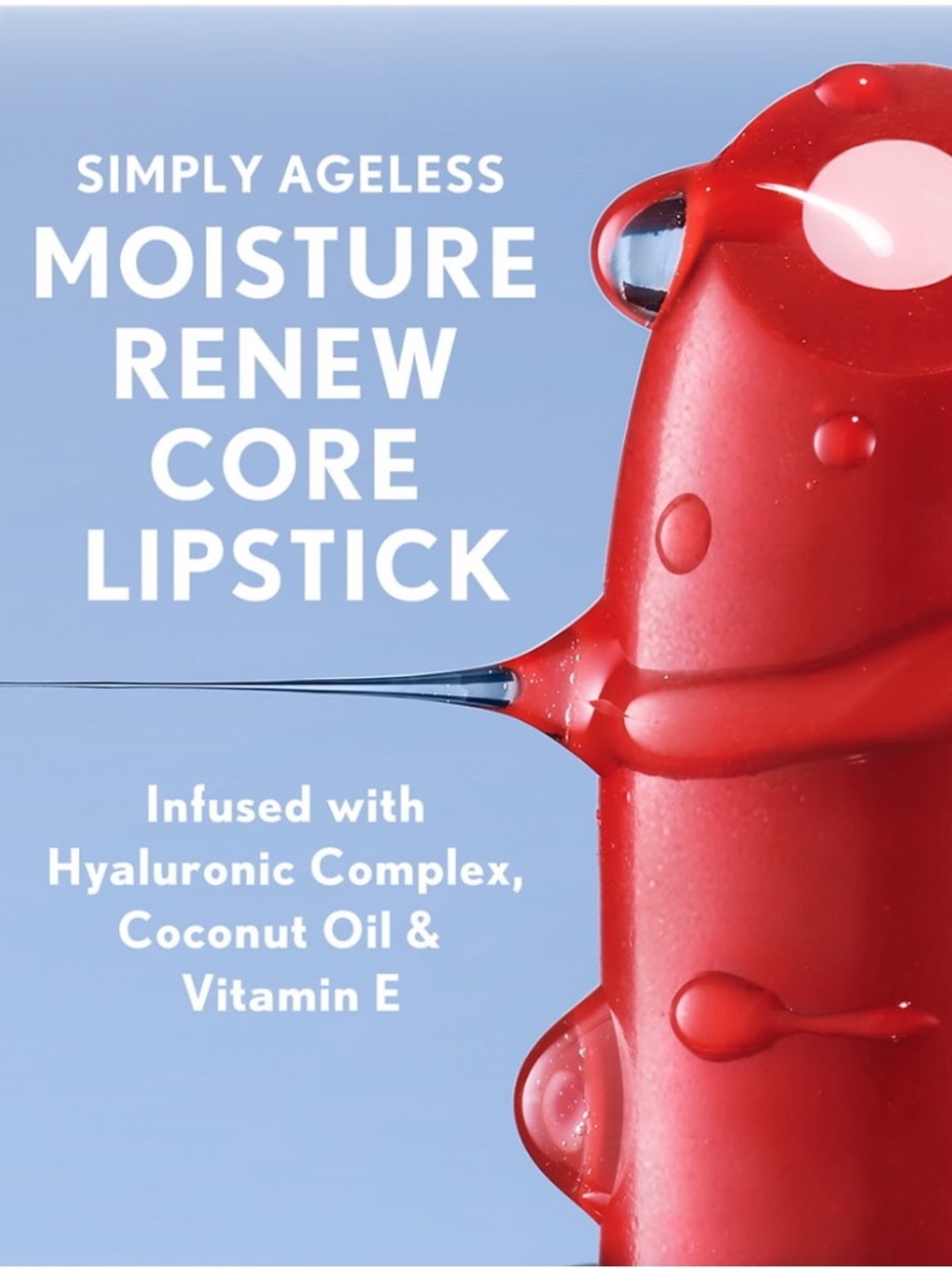 Covergirl Simply Ageless Hyaluronic Acid Moisture Renew Lipstick Devoted Red - Picture 4 of 9